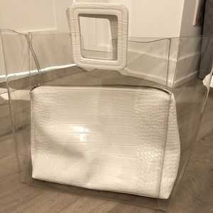Staud extra large white and PVC tote